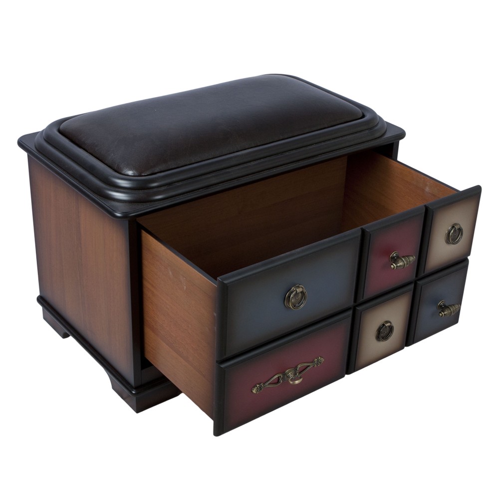 11531 Банкетка Пандора 1 с ящиком Орех Mix BOGACHO 4627139502340 - Вид №1