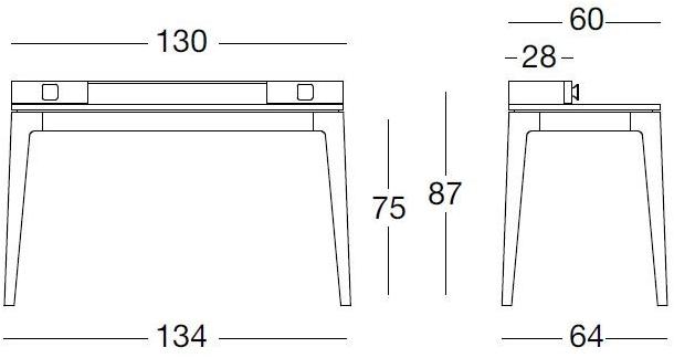 Longhi Письменный стол из дерева с ящиками Loveluxe Y 825 - Вид №3