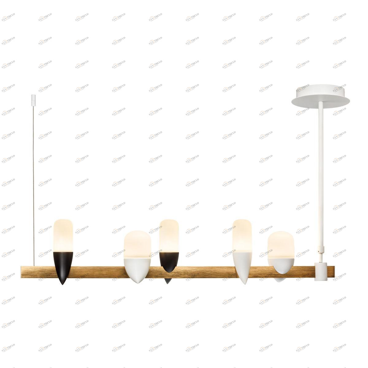 Подвесная светодиодная люстра Loft IT Whisper 1028-5WH LOFT IT ДИЗАЙНЕРСКИЕ, WHISPER 279892 Белый 