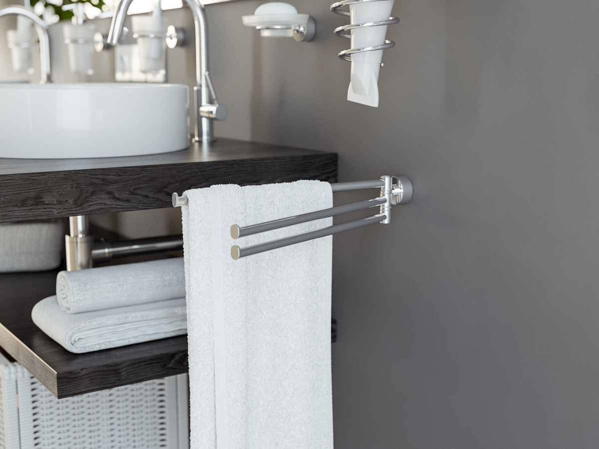 NOS 044 Держатель полотенец поворотный двойной 37 cm FBS Nostalgy - Вид №2