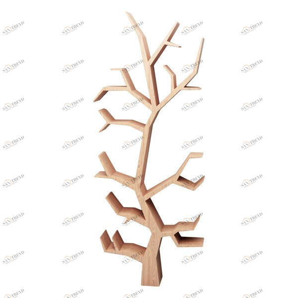 Стеллаж деревянный дизайнерский дуб "Дерево" от Odingeniy ODINGENIY СТЕЛЛАЖИ "ДЕРЕВО" 178375 Бежевый 