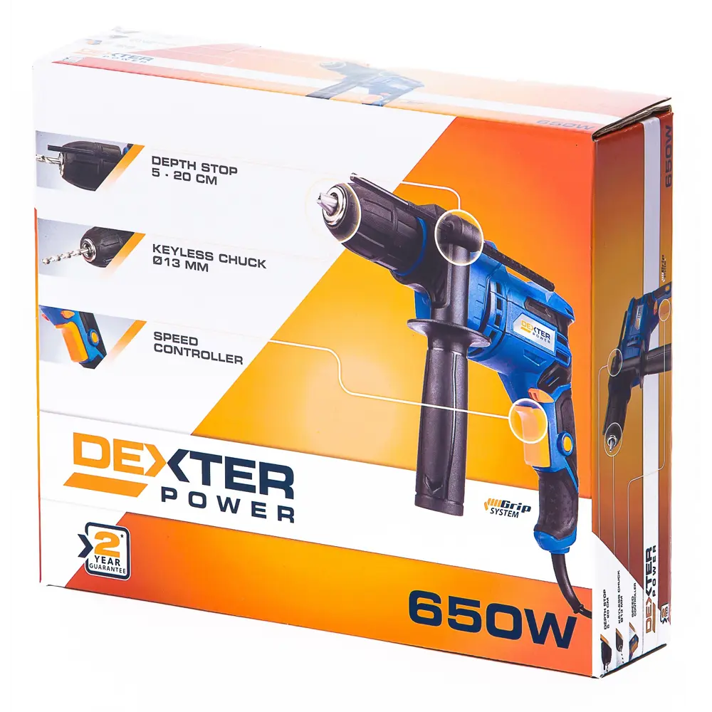 Дрель ударная Dexter Power PC650ID, 650 Вт 18056889 STLM-2039932  - Вид №7