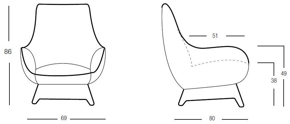 Egoitaliano Кресло Bergere из ткани с подлокотниками Namy sun-id-1474600 - Вид №2