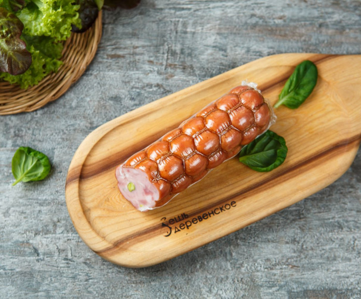 7368 Колбаса "Волшебная" с фисташками в/к Вкусляндия  - Вид №2