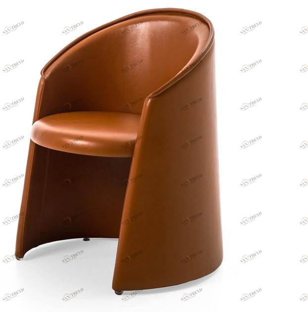 Moroso Мягкое кожаное кресло с подлокотниками Husk sun-id-1486507