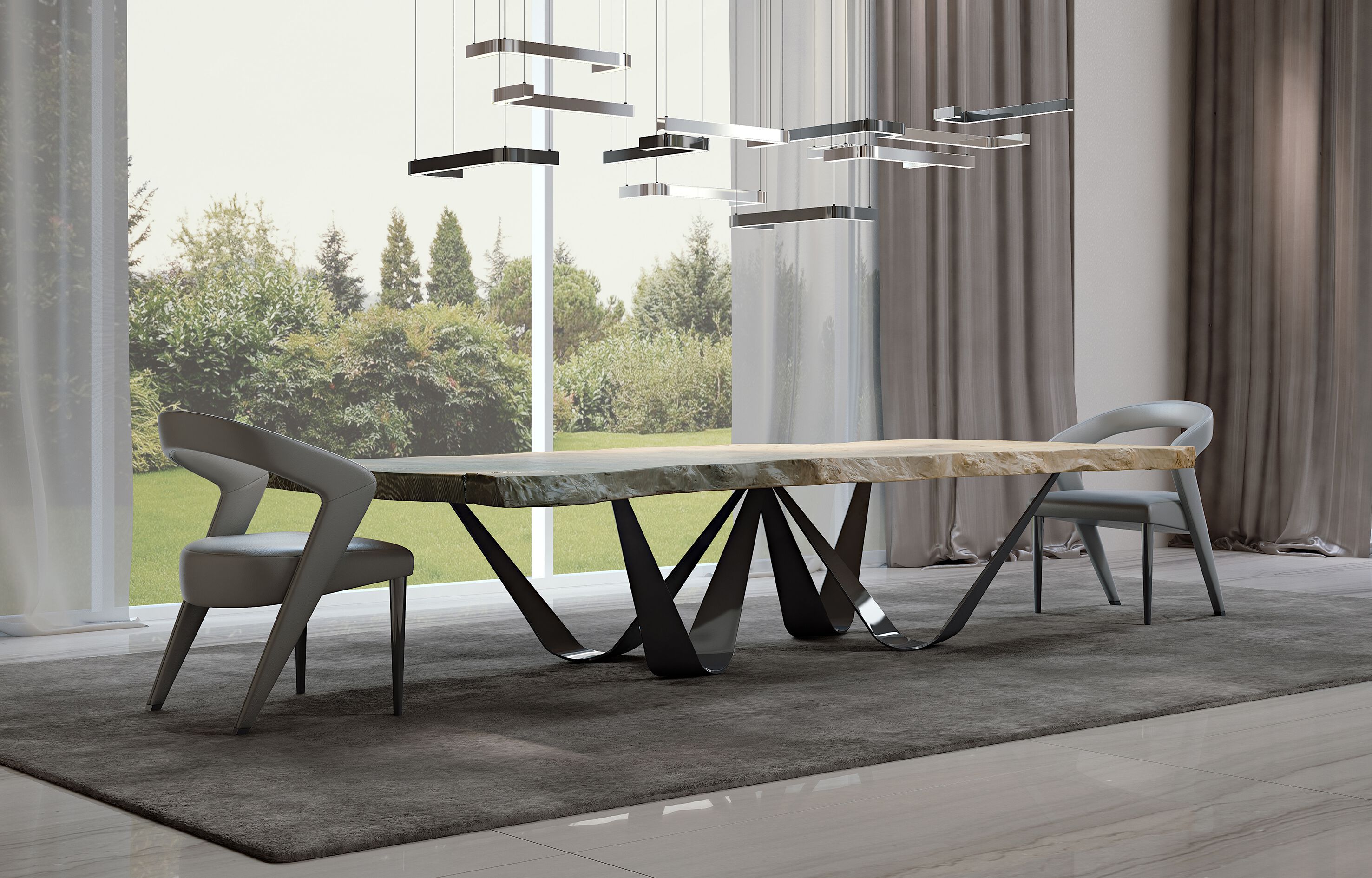 Прямоугольный деревянный обеденный стол Bizzotto Italia Atmosphera ARCH-00024156 - Вид №2