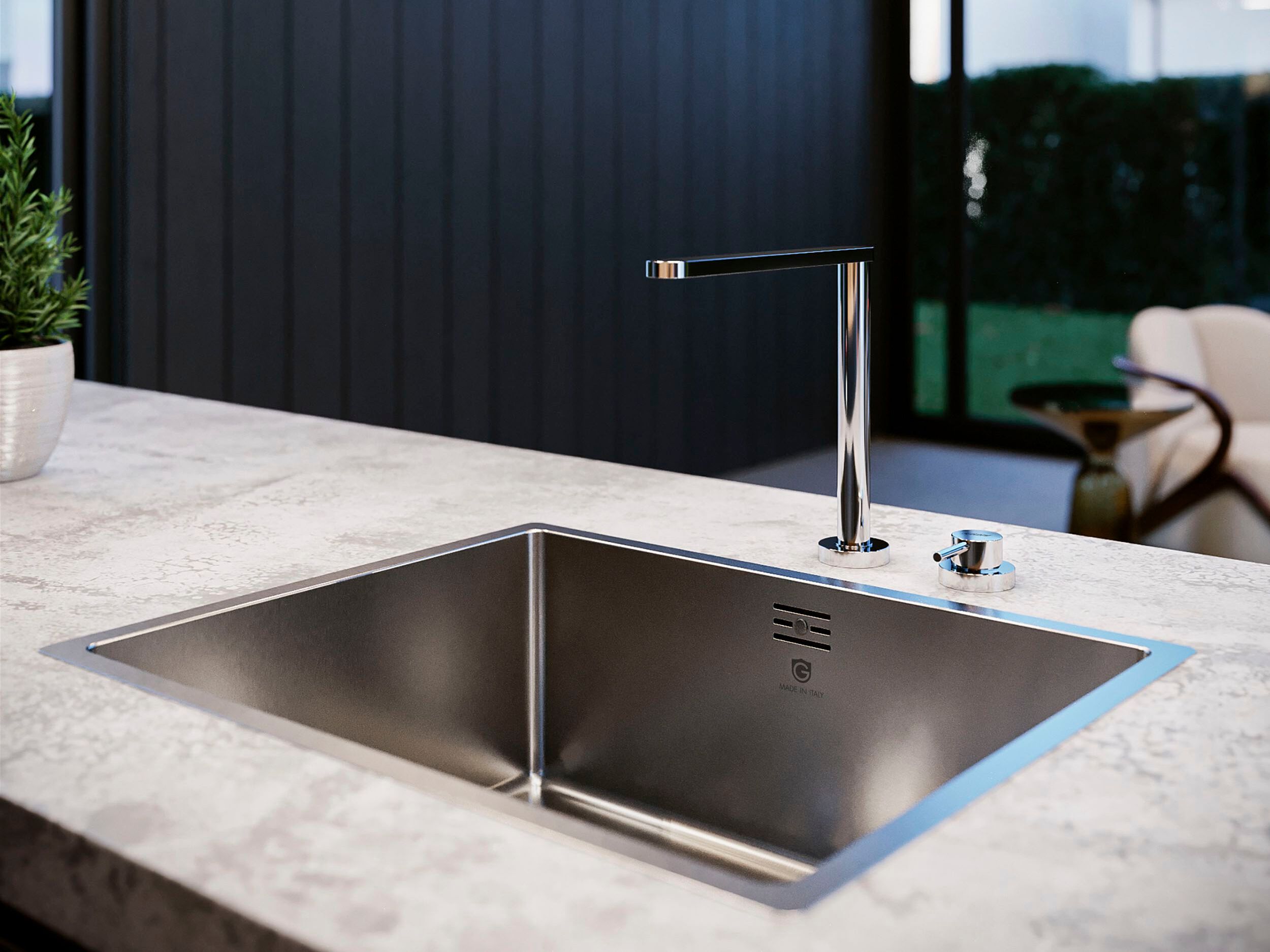 Однорычажный смеситель для кухни с поворотным изливом GUGLIELMI RUBINETTERIE Подокно ARCH-00015504 - Вид №2