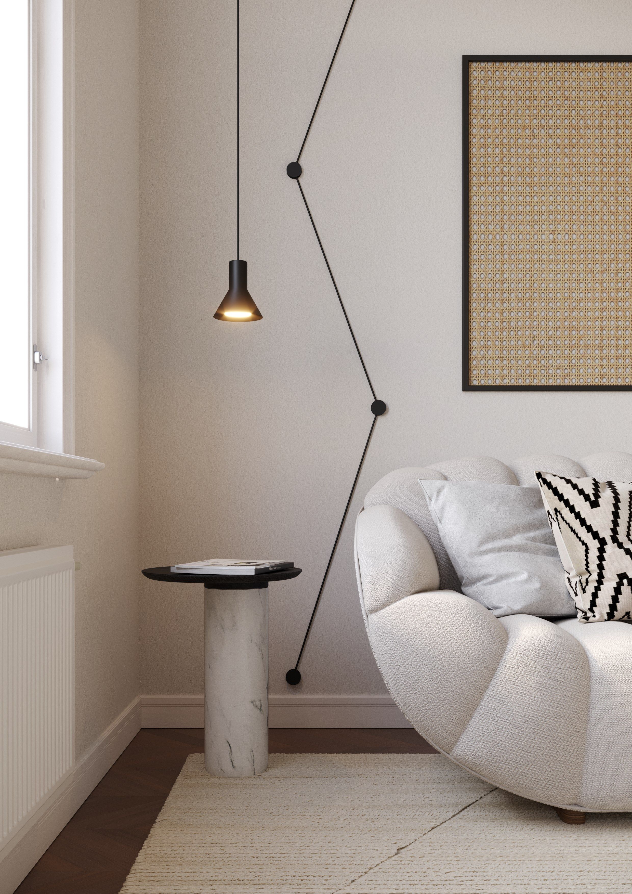 3-местный тканевый диван Wewood RABELO ARCH-00074743 - Вид №6