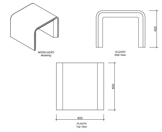Бетонное наружное сиденье amop ARCH-00103400 - Вид №2