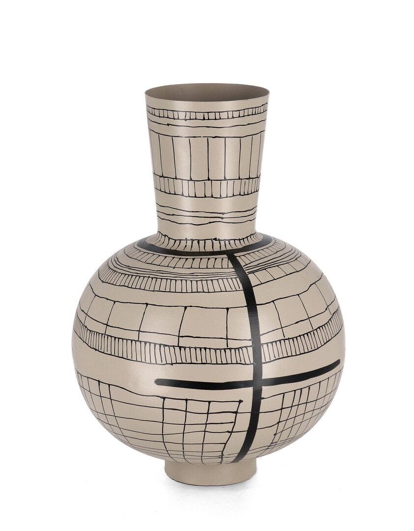 Круглая металлическая ваза ручной работы BIZZOTTO Siva ARCH-00094860 - Вид №1