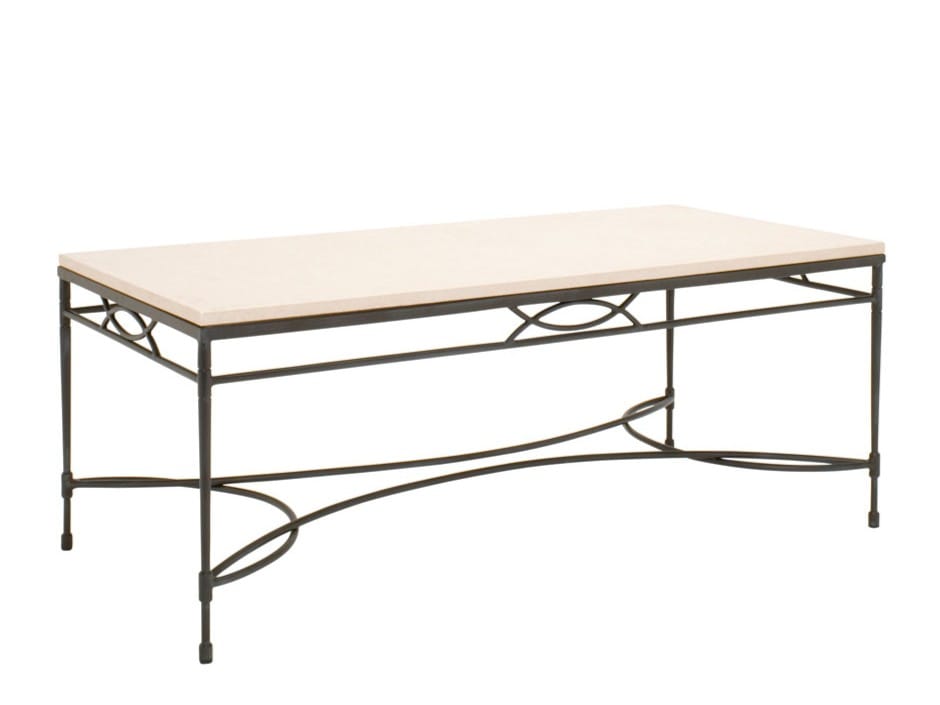 Прямоугольный журнальный столик из смолы и нержавеющей стали JANUS et Cie ARCH-00026762