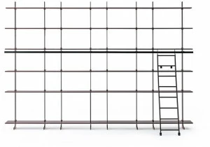 MisuraEmme Модульный модульный книжный шкаф из алюминия Atelier