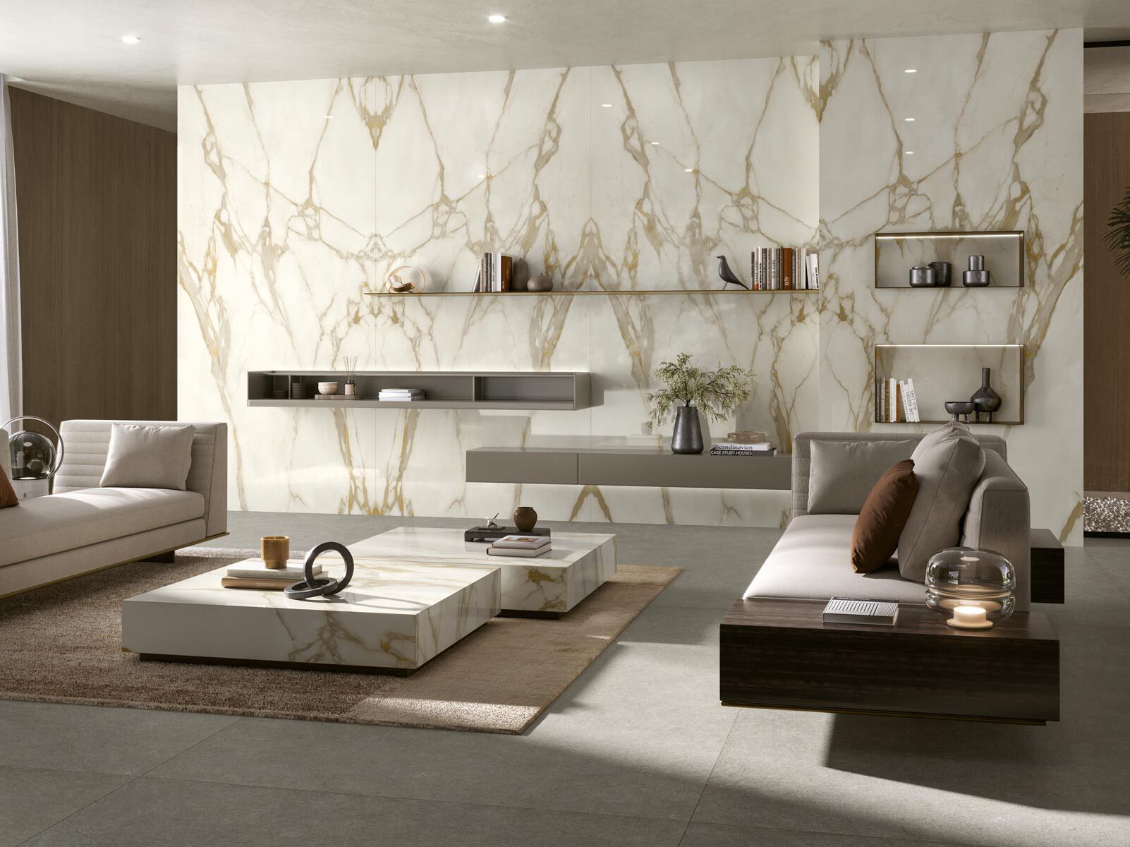 Керамогранит с мраморным эффектом Atlas Plan CALACATTA GOLD ARCH-00034820