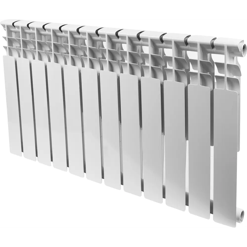 Радиатор секционный Monlan Bimetal 500/80 12 секций боковое подключение биметалл белый STLM-2036885 - Вид №1