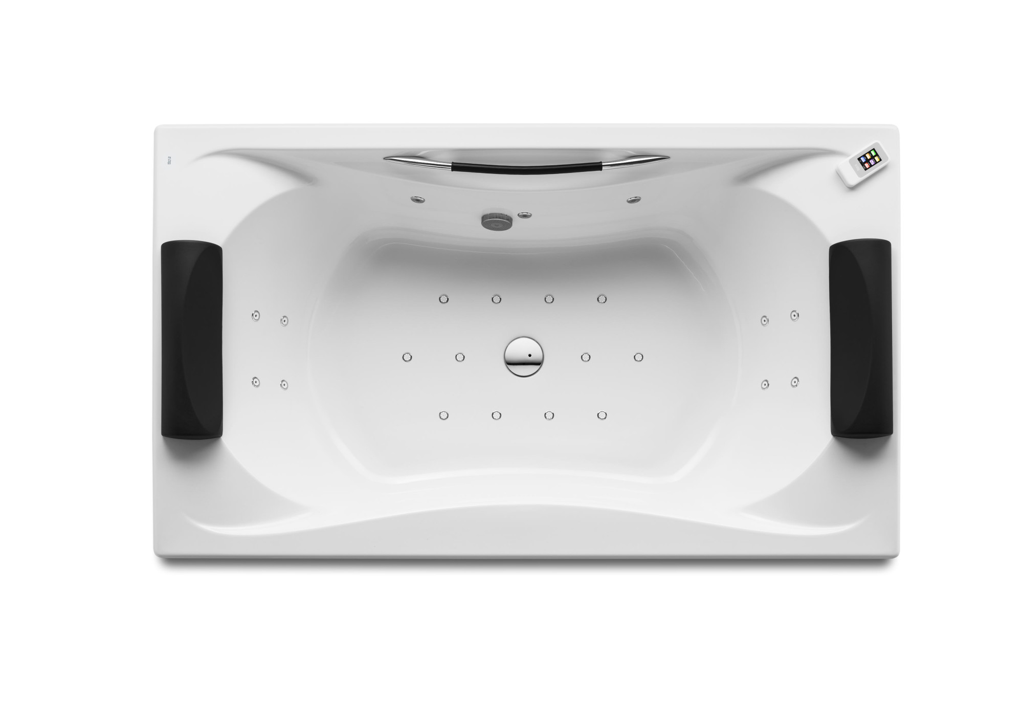 A248052001 Прямоугольная акриловая ванна с гидромассажем Total и сливным комплектом ROCA BeCool 