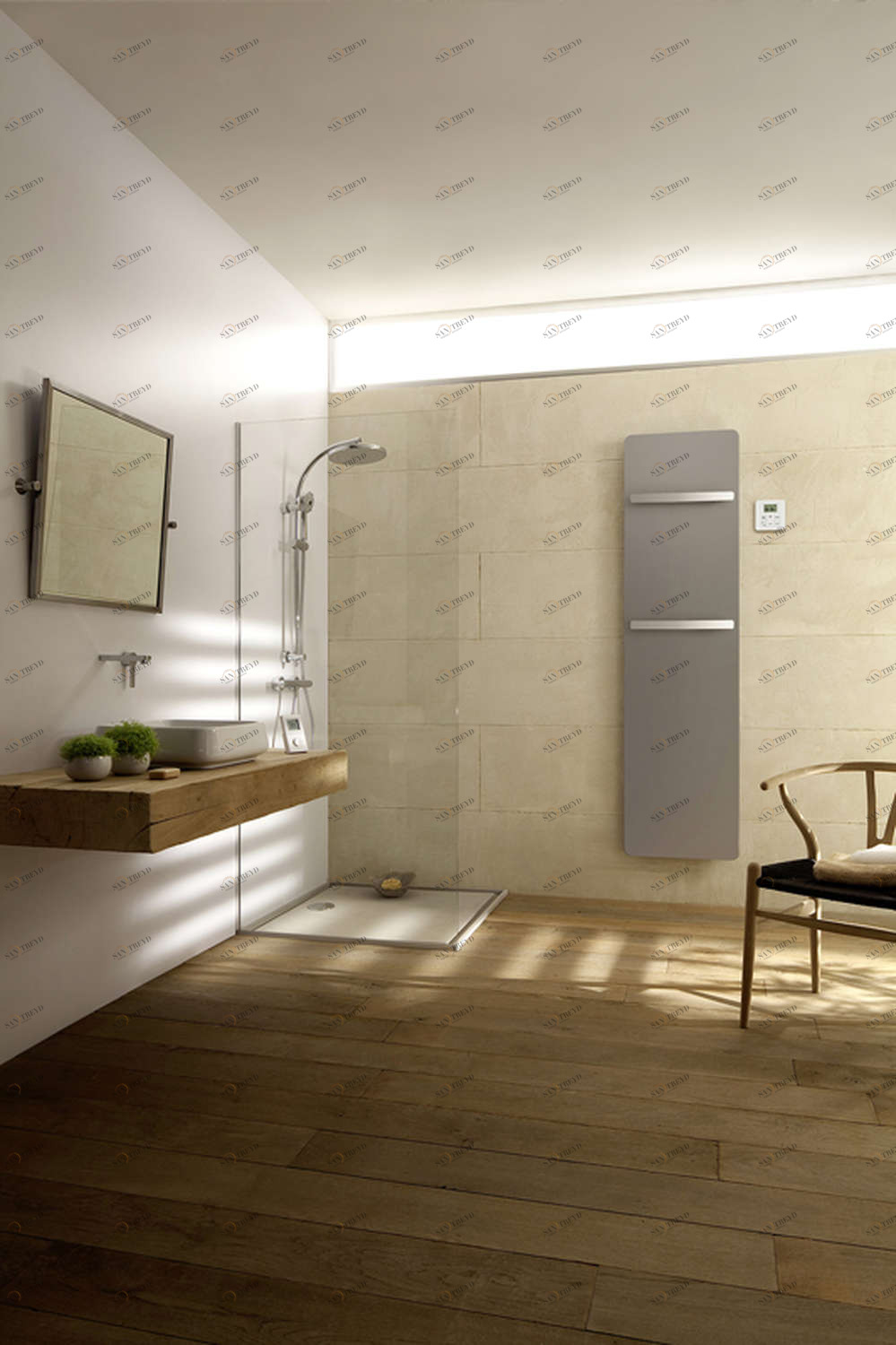 Электрический радиатор TGPA-190-040/GF Plume Aluminium Anodisé Acova 1890 