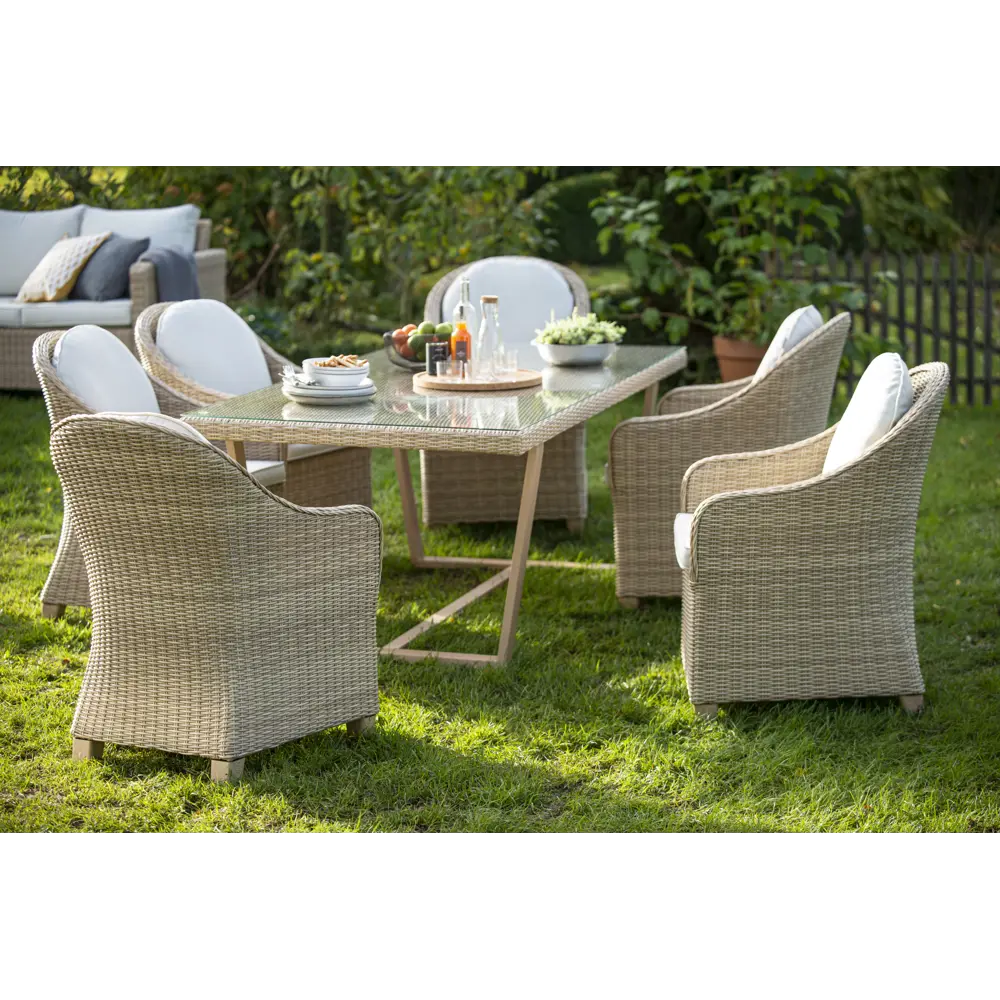 Кресло садовое NATERIAL Medena с подушками - алюминий и искусственный ротанг 87082102 STLM-0073136 - Вид №13