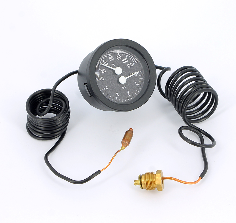 Термоманометр дистанционный с капилярной трубкой длиной 1000мм EMMETI 4бар 120 град.C 00622052