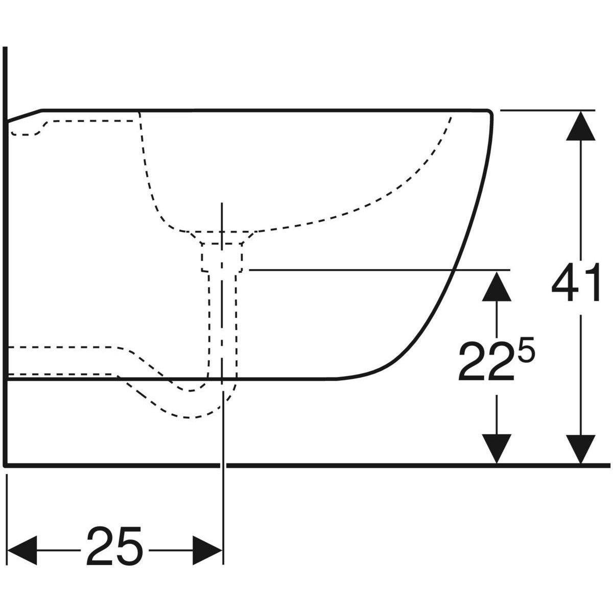 Настенный проволочный биде с переливом Geberit Citterio ARCH-00107884 - Вид №2