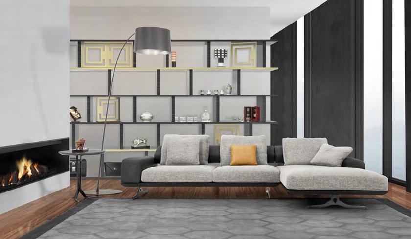 Tonino Lamborghini Casa Диван из ткани с шезлонгом Ibiza sun-id-1489327 - Вид №2