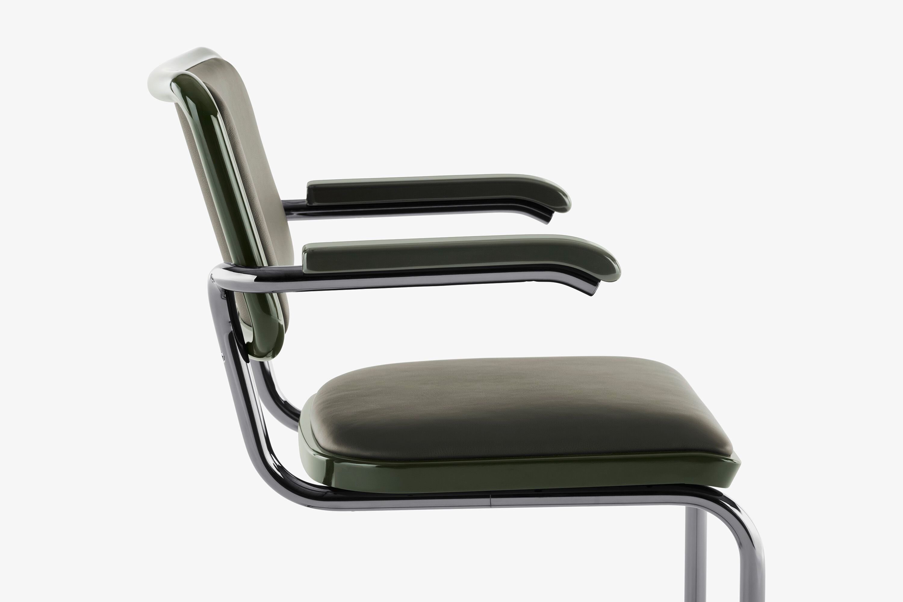 Стальной и кожаный консольный стул THONET JS. THONET ARCH-00115948 - Вид №5