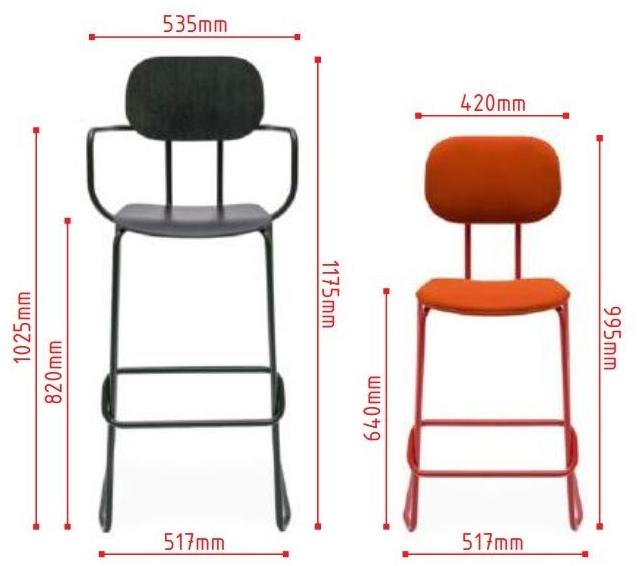 MDD Табурет из фанеры с подлокотниками New school sun-id-1503418 - Вид №1