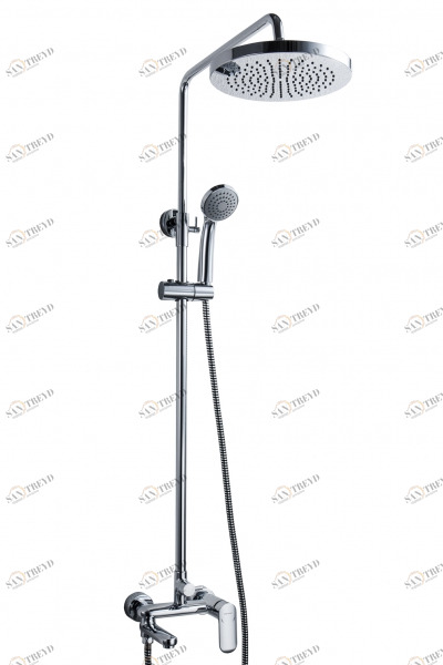 Душевая колонна со смесителем для ванны c поворотным изливом OPAL C OPAL F6125183CP-A1-RUS bravat