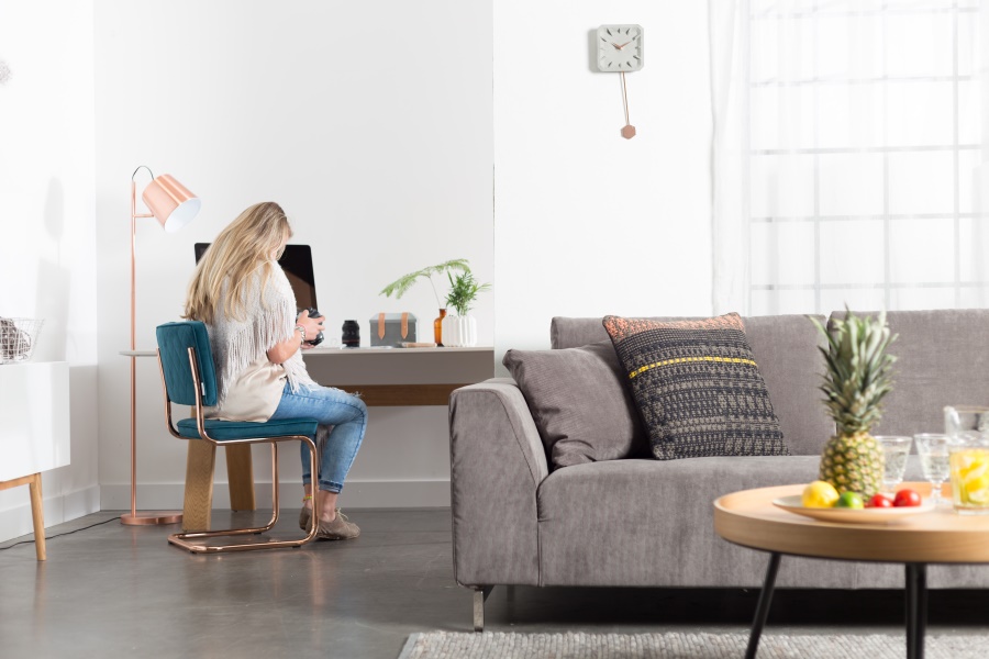 Диван Dragon Rib трехместный синий Zuiver 3200001 - Вид №7