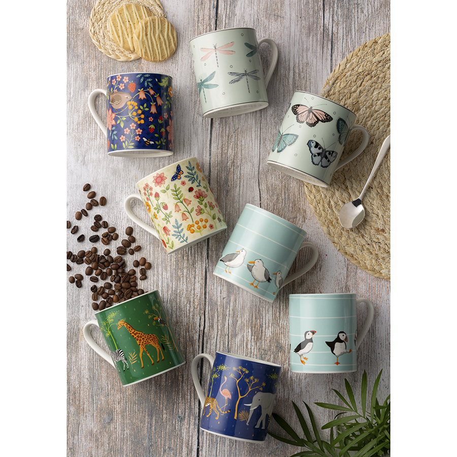 P_0059.292BL Кружка wild flower 380 мл синяя Price&Kensington  - Вид №1