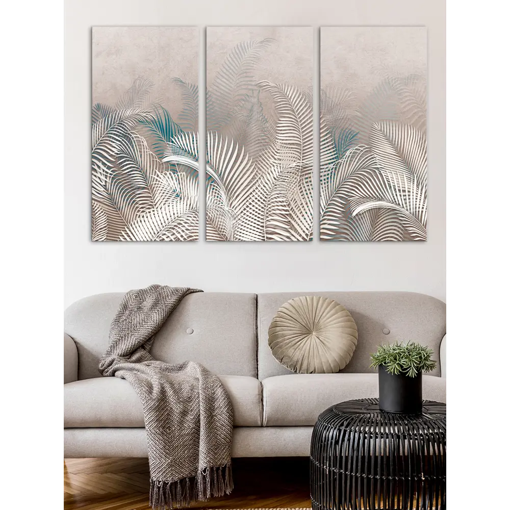 Картина на МДФ Пальмовые листья 50x100 см 3 шт POSTERMARKET STLM-2168019 - Вид №4