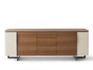 Деревянный двухсторонний низкий сервант