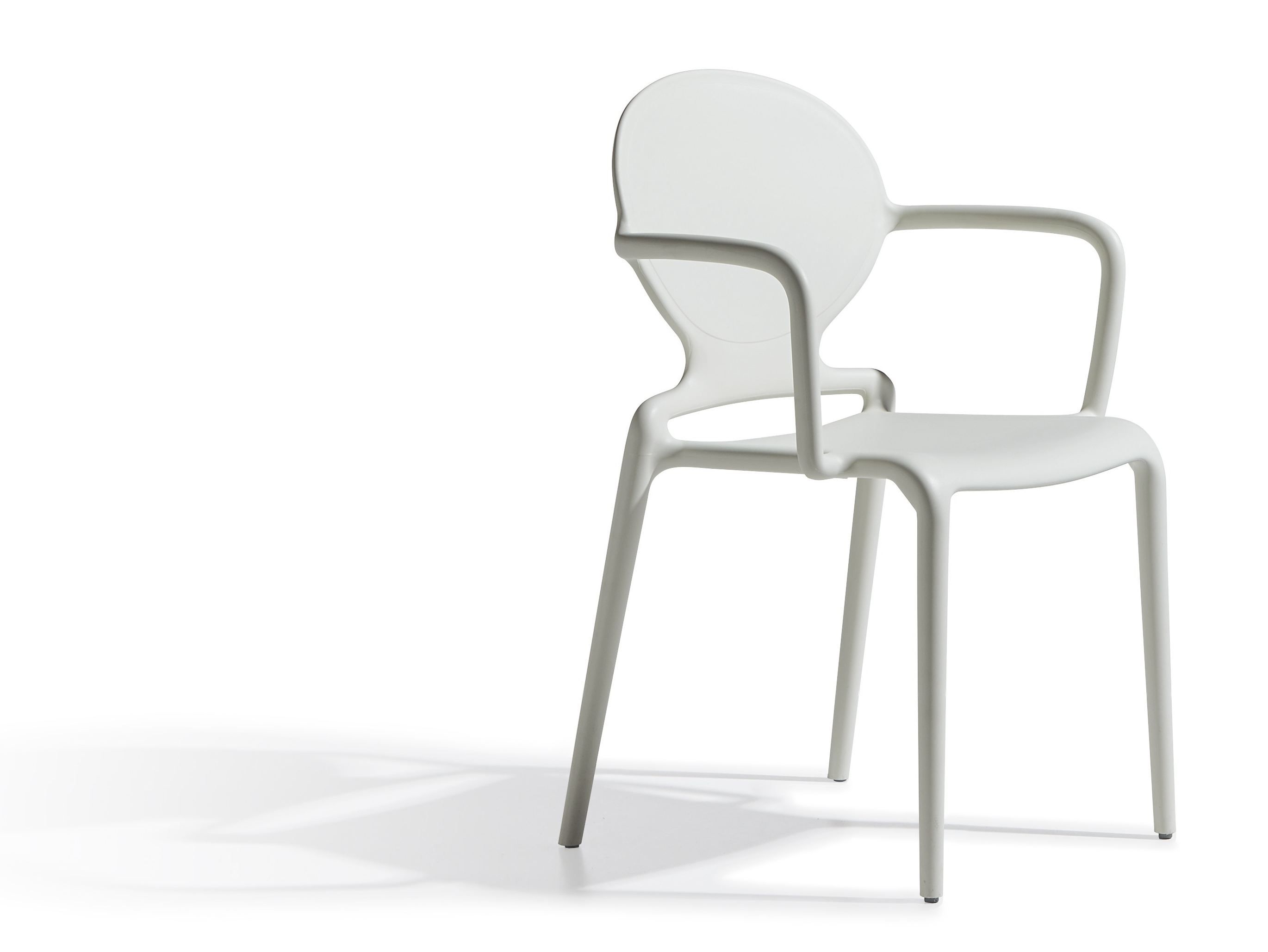 Штабелируемый стул с медальоном из инженерного пластика с подлокотниками S-CAB Чт ARCH-00035376