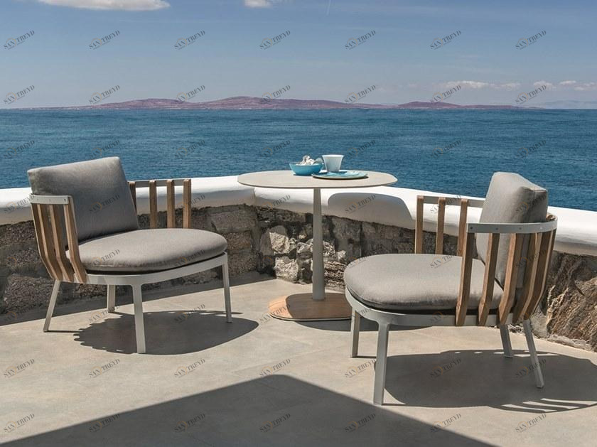 Ethimo Садовое кресло из тика с подлокотниками Swing sun-id-1457266