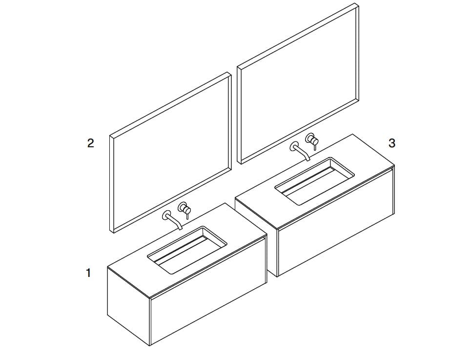 Полная мебель для ванной комнаты ITLAS кратные ARCH-00132406 - Вид №4