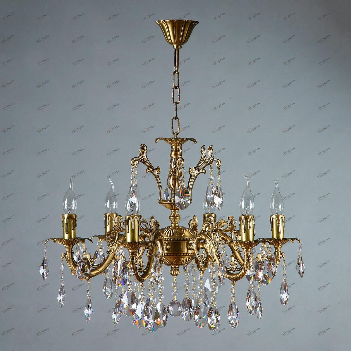 Подвесная люстра Ambiente Granada 2118/6 AB Tear drop AMBIENTE ДИЗАЙНЕРСКИЕ, GRANADA 181524 Бронза 