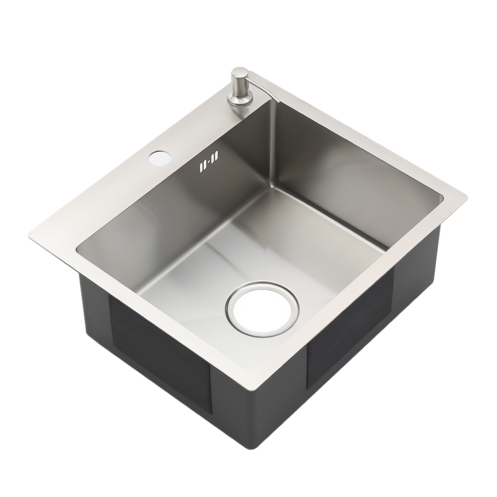 Мойка R5045H MELANA ProfLine 3,0/200 САТИН врезная прямоугольная в комплекте с дозатором MLN-R5045H+дозатор - Вид №2