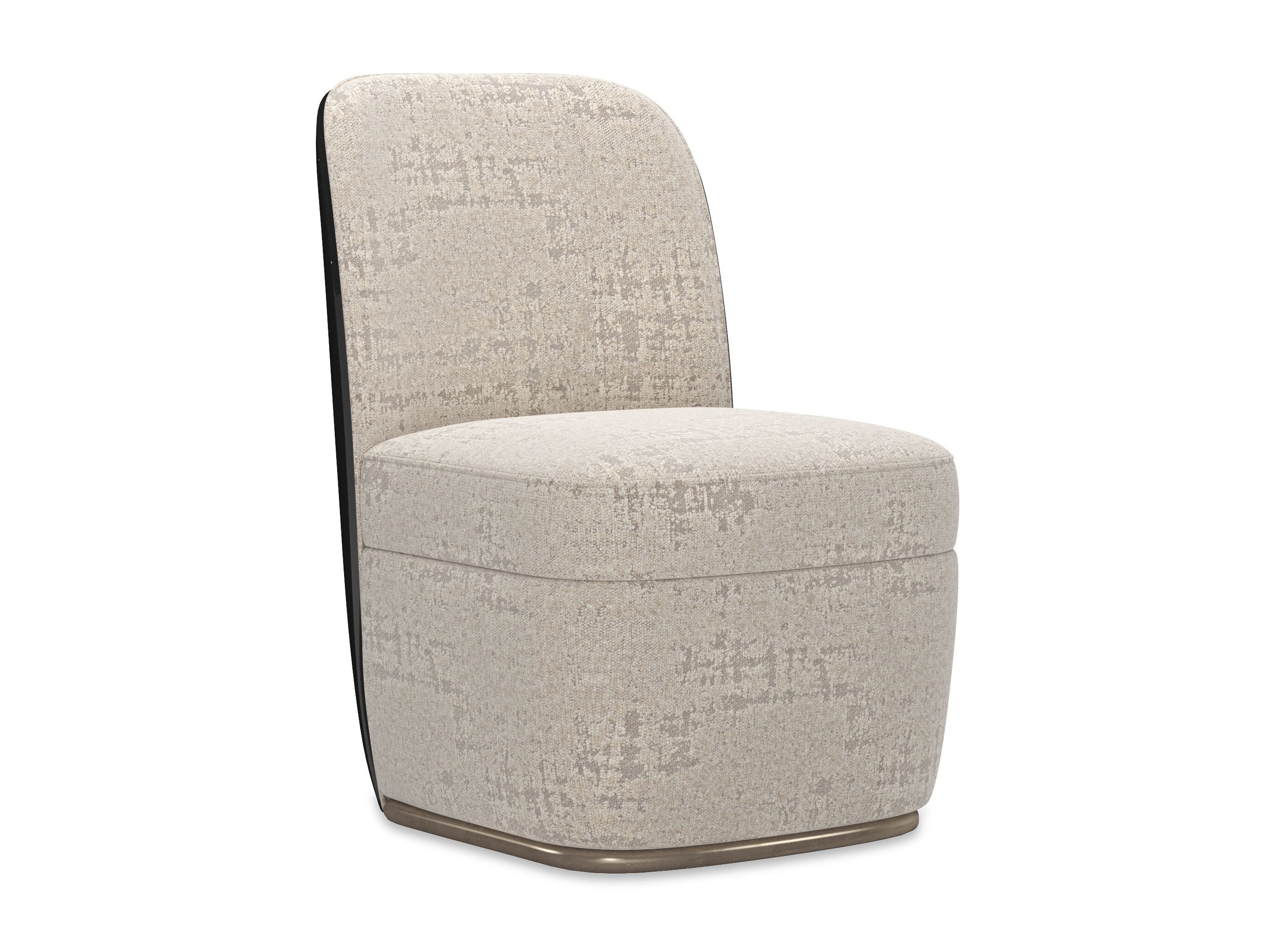 Мягкий тканевый стул с колесами Caracole кабошон ARCH-00006858