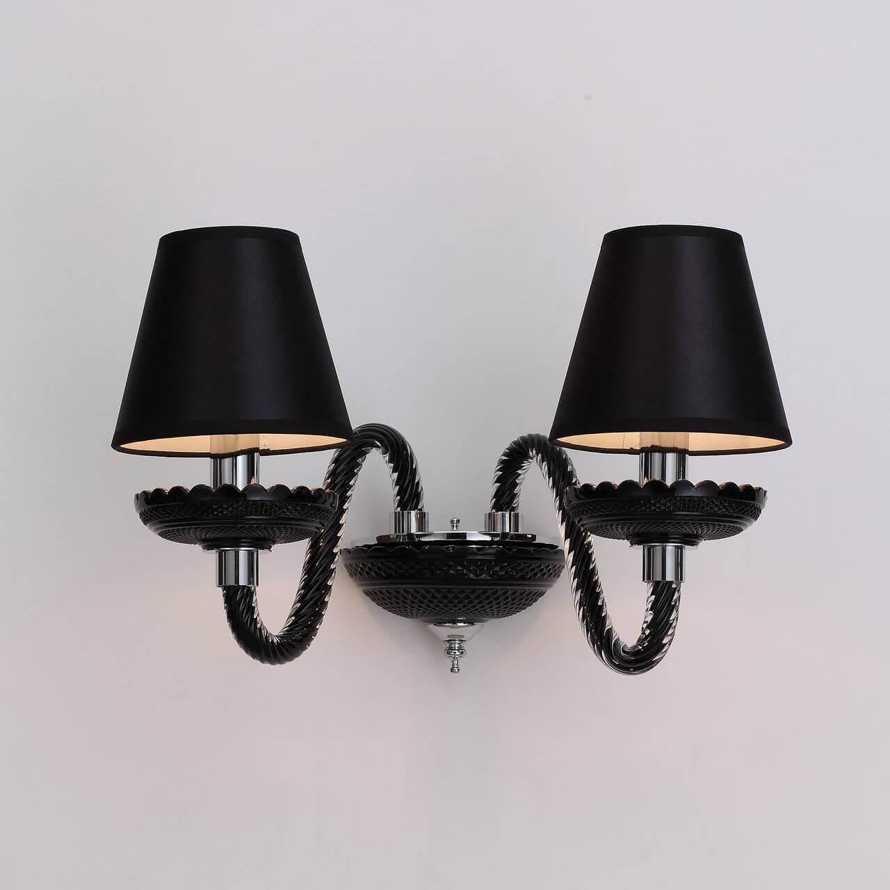Бра металлическое с абажуром на 2 лампы черное Cleopatra 2055-2W FAVOURITE CLEOPATRA 00-3931277 Черный - Вид №3