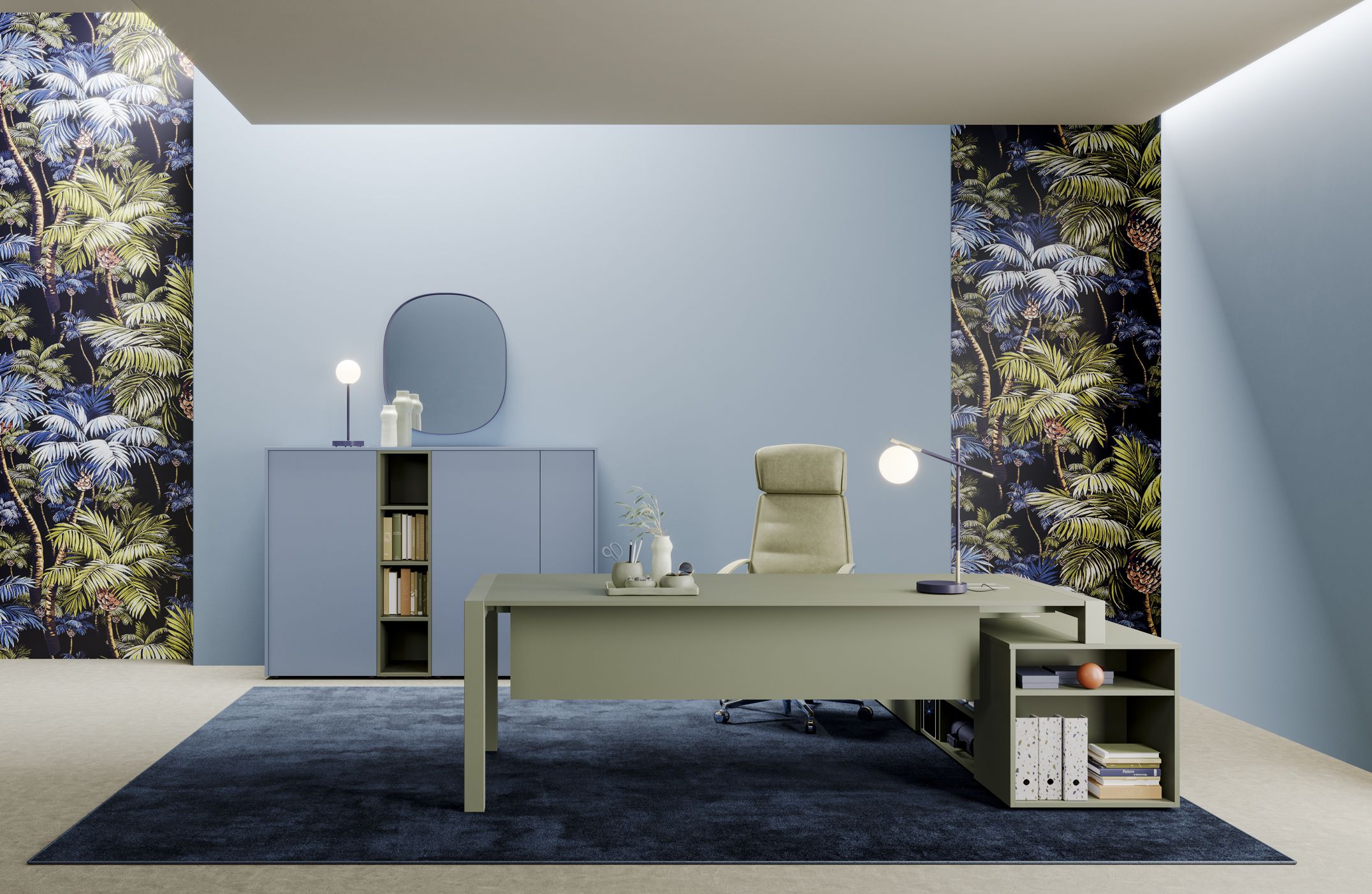 Исполнительный стол со встроенной полкой PROF Extralight ARCH-00070583 - Вид №8