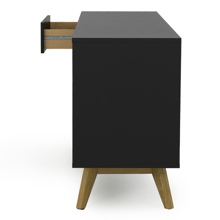 Сервант Tenzo Bess, 72х170х43 см, дуб, черный 2175024 - Вид №8