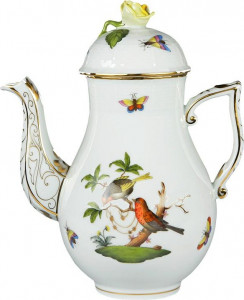55137 Herend Кофейник 1,25л "Ротшильд" (с розой) Фарфор