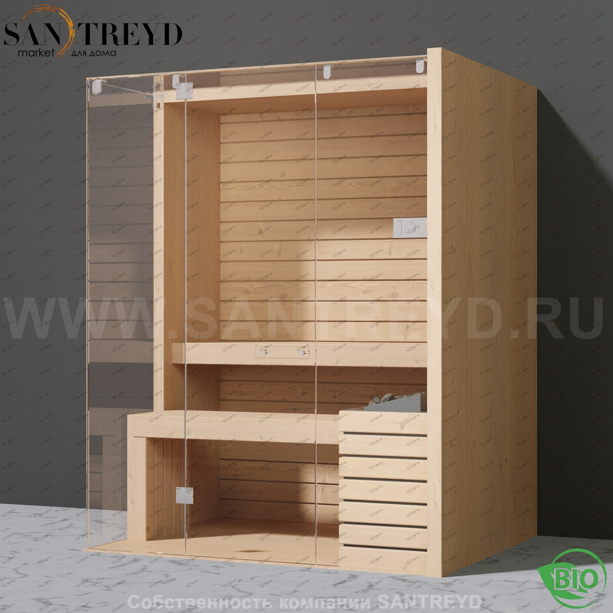 Effegibi SKY CORNER 45 BI55400022 Био-сауна. Мощность: 4,5 кВт макс. Размеры: длина 170 см, ширина 130 см. Отделка: канадский хемлок.