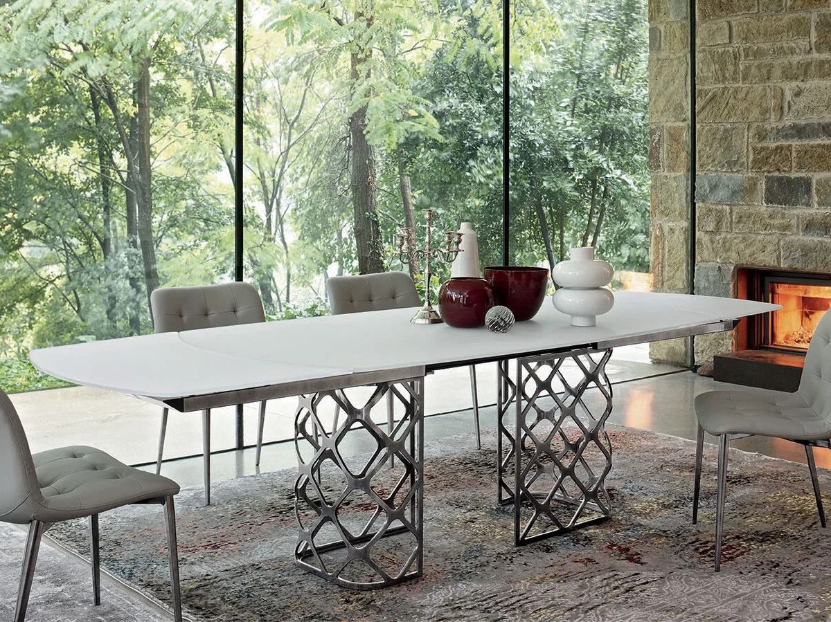 Обеденный стол из стали и дерева Bontempi Casa MAJESTY ARCH-00066435 - Вид №4