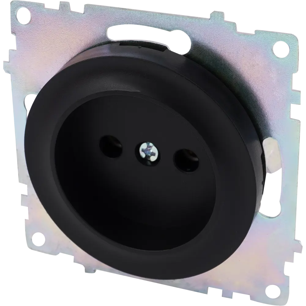 Розетка OnekeyElectro Florence черная без заземления для классических интерьеров 82127006 STLM-0019891 - Вид №2