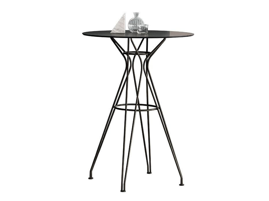 Высокий круглый садовый стол из стали и дерева Bontempi Casa VINCENT ARCH-00106074