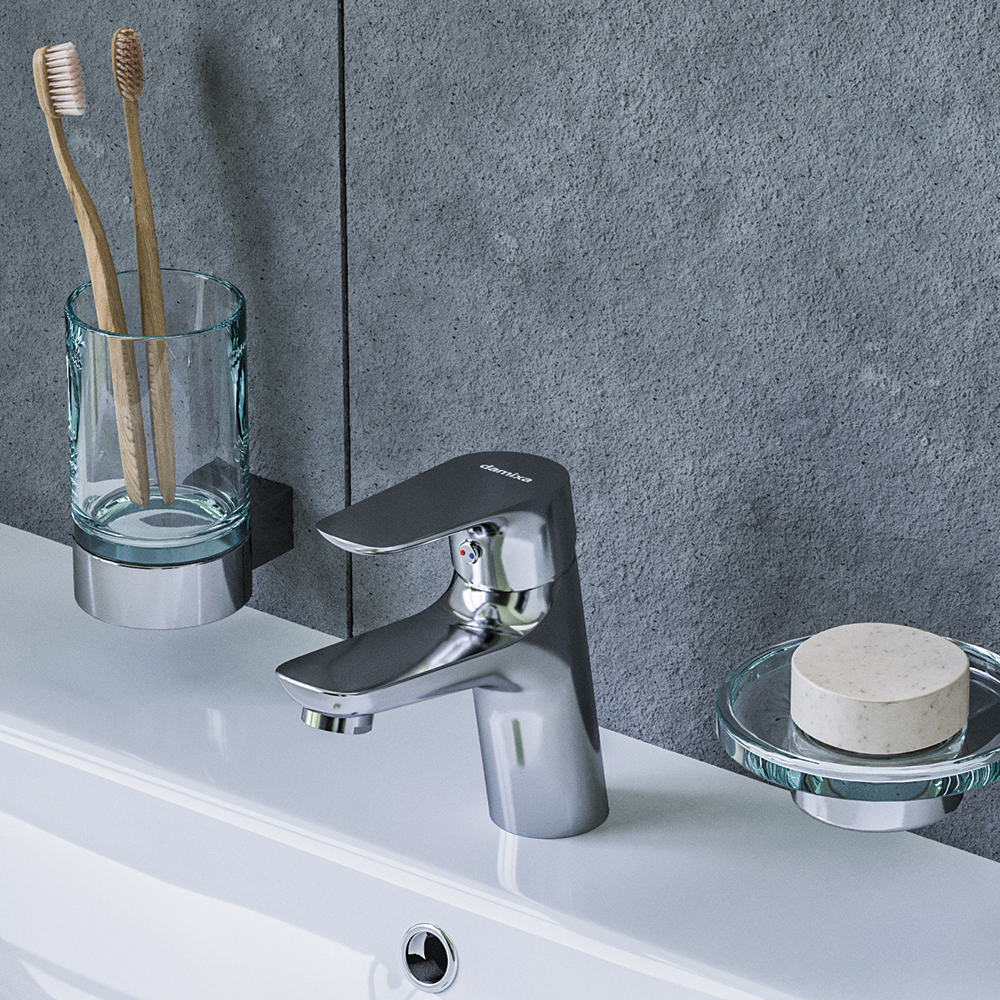 770300000 смеситель для умывальника без дк с гигиеническим душем Damixa Origin Bit  - Вид №6