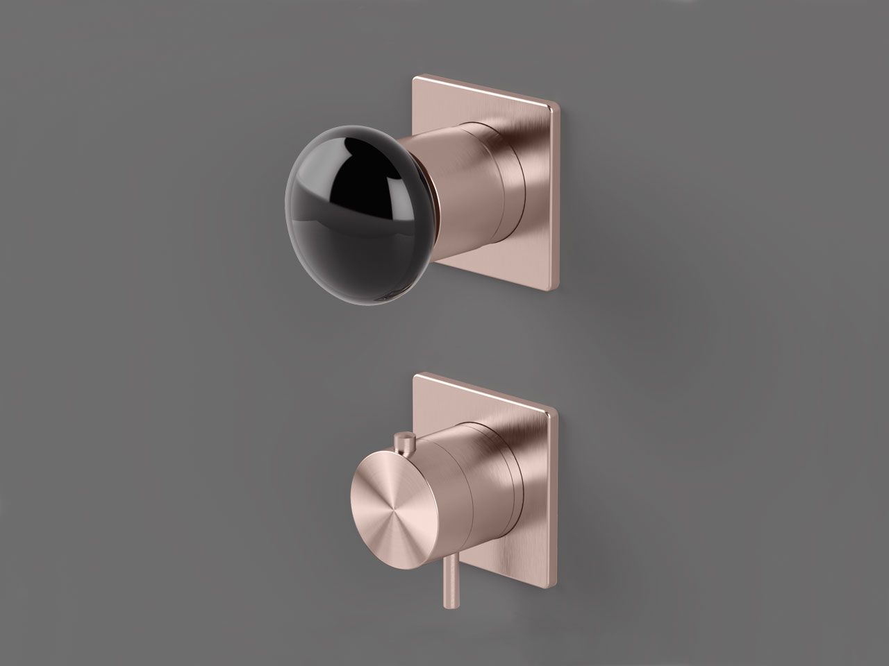 Термостатический смеситель для душа с 2 отверстиями и переключателем Radomonte Mirò ARCH-00094640 - Вид №1