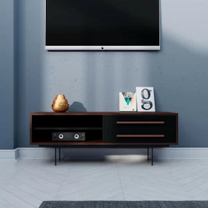 Тумба под телевизор с двумя ящиками 53х138 см тонировка Quadro BRAGIN DESIGN TUBE 00-3862365 Коричневый;черный