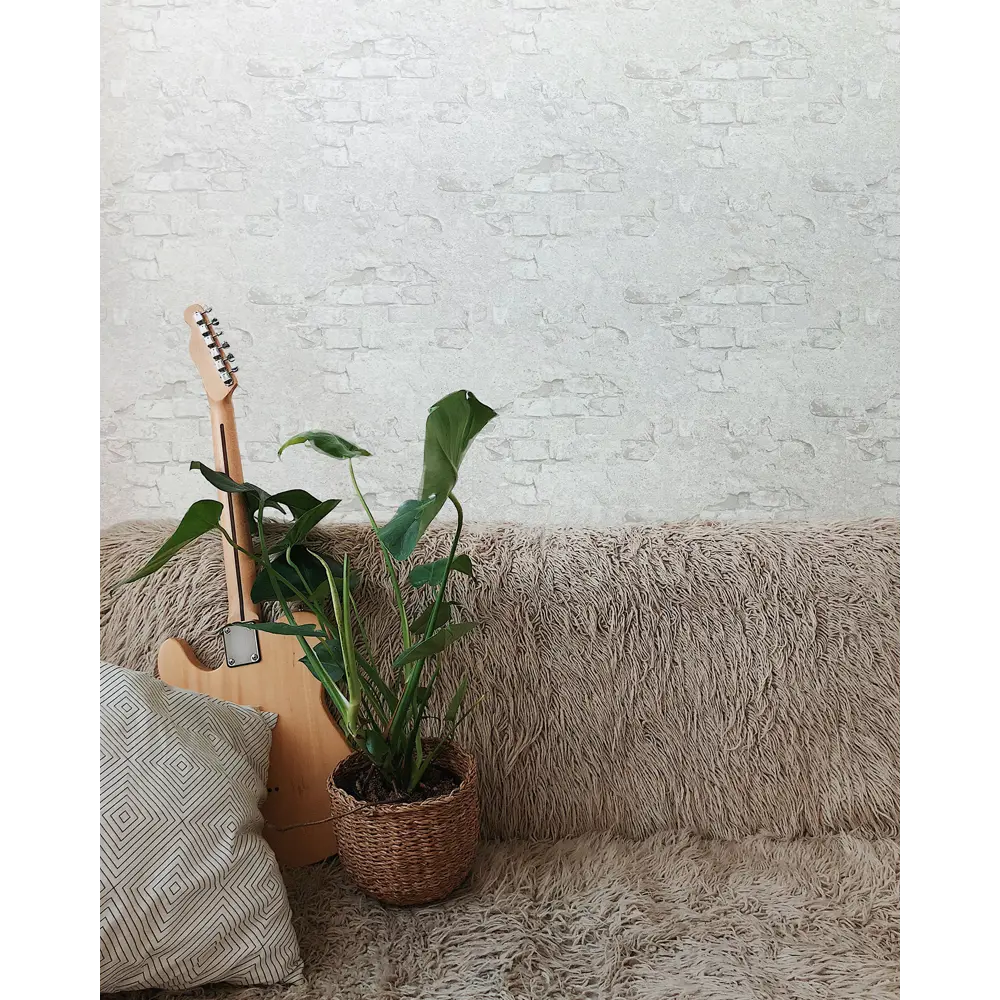 Обои флизелиновые Loft Silv белые 1.06x10 м 168457-11 84298859 STLM-2047597 SOLO Loft&Silver - Вид №2