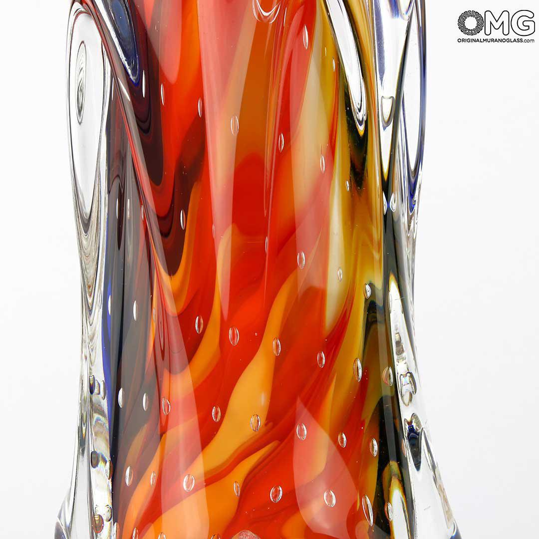 3575 ORIGINALMURANOGLASS Ваза Патагония - соммерсо - муранское стекло OMG 12 см  - Вид №1